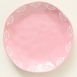 Anthropologie Vida Icon Stoneware Dessert Plate: Valentines Edition | Pink | NIB